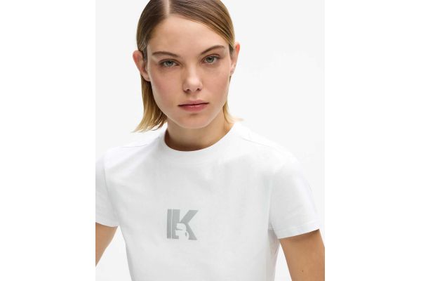 Γυναικείο Slim T-shirt Λευκό Karl Lagerfeld Jeans B2W17064-100 WHITE