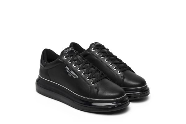 Ανδρικά Δερμάτινα Kapri Kushion Rsg Sneakers Μαύρα Karl Lagerfeld KL52615-00X BLACK