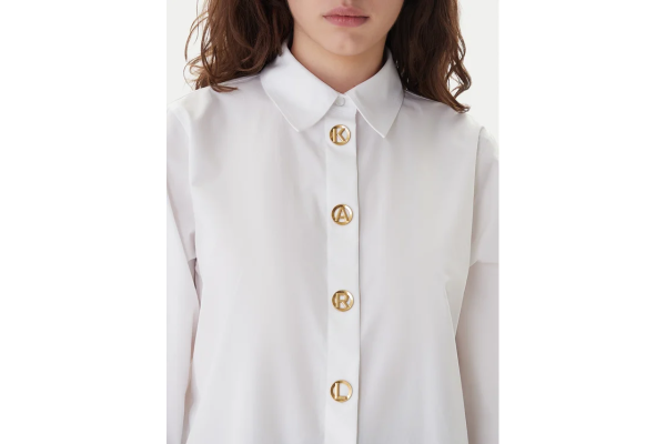 Γυναικείο Πουκάμισο Λευκό Karl Lagerfeld B1W11012-100 WHITE