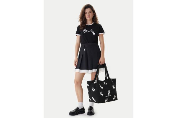 Γυναικεία Ikon Choupette Shopper Τσάντα Μαύρη Karl Lagerfeld B1W50053-999 BLACK