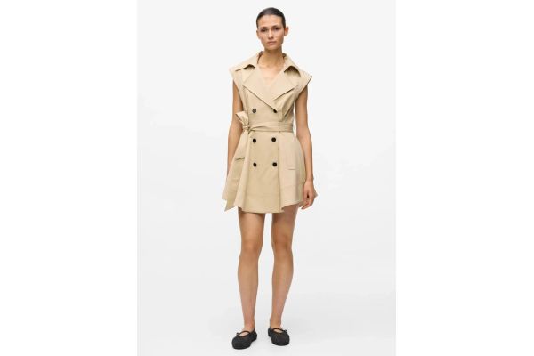 Γυναικείο KL x Amber Valletta Φόρεμα Μπεζ Karl Lagerfeld B2W13013-2FT SAFARI