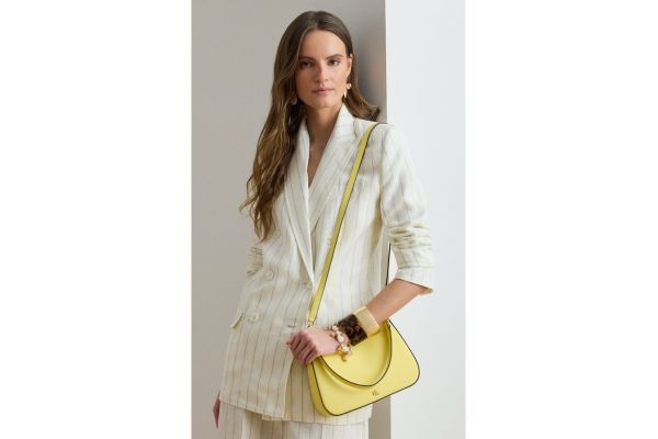 Γυναικεία Δερμάτινη Danni 26 Τσάντα Κίτρινη Ralph Lauren 431883768056-LEMON