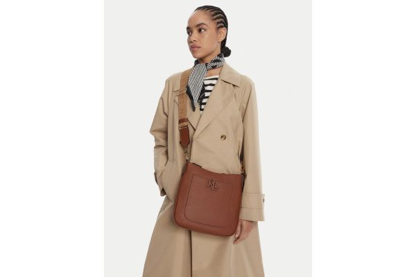 Γυναικεία Δερμάτινη Cameryn Τσάντα Χιαστί Καφέ Ralph Lauren 431970152002-TAN