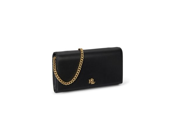 Γυναικείο Δερμάτινο Adair II Τσαντάκι Μαύρο Ralph Lauren 432980206001-BLACK