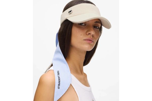 Γυναικείο Ikon Tie Visor Καπέλο Εκρού Karl Lagerfeld B2W33056-106 NATURAL
