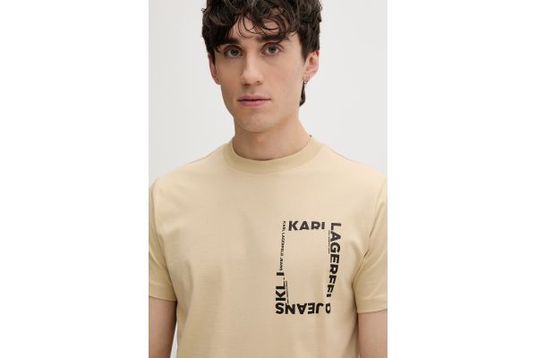 Ανδρικό Slim T-shirt Μπεζ Karl Lagerfeld Jeans B2M17046-2MV PALE KHAKI