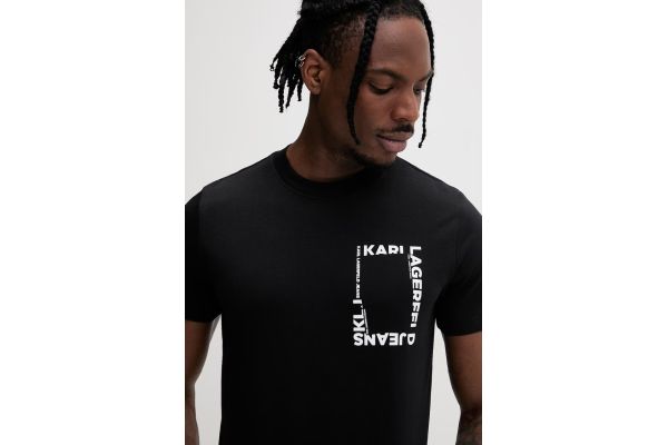 Ανδρικό Slim T-shirt Μαύρο Karl Lagerfeld Jeans B2M17046-999 BLACK