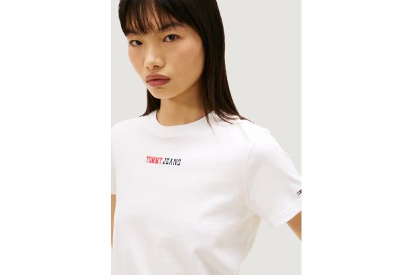 Γυναικείο T-shirt Λευκό Tommy Jeans DW0DW22277-YBL