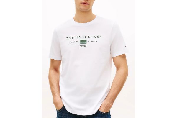 Ανδρικό T-shirt Λευκό Tommy Hilfiger MW0MW42365-YBR