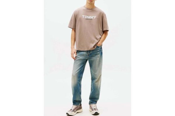 Ανδρικό T-shirt Μπεζ Tommy Jeans DM0DM22550-PKD