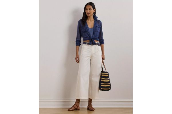 Γυναικείο Παντελόνι Λευκό Ralph Lauren 200973689001-White