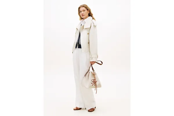 Γυναικεία Λινή Bucket Τσάντα Μπεζ Tommy Hilfiger AW0AW18631-0F4