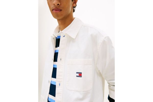 Ανδρικό Overshirt Λευκό Tommy Jeans DM0DM20236-YBH
