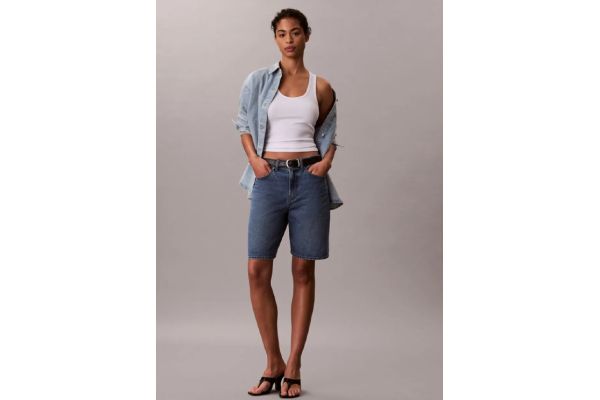 Γυναικεία Τζιν Βερμούδα Μπλε Calvin Klein LV047F674G-21R