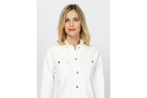 Γυναικείο Nessira Τζιν Μπουφάν Λευκό Heavy Tools T36031-WHITE