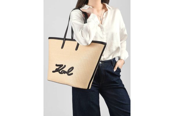 Γυναικεία K/Signature Tote Τσάντα Μπεζ Karl Lagerfeld B2W30088-425 Natural