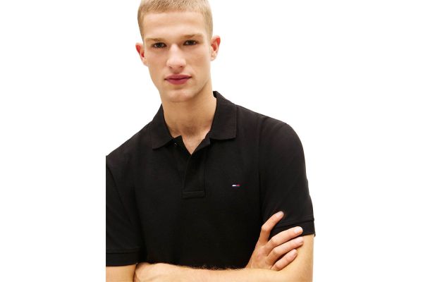 Ανδρικό Polo Μαύρο Tommy Jeans DM0DM22711-BDS