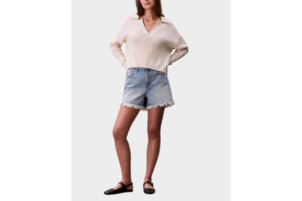 Γυναικεία 90s Τζιν Βερμούδα Γαλάζια Calvin Klein LV047F765G-XHE