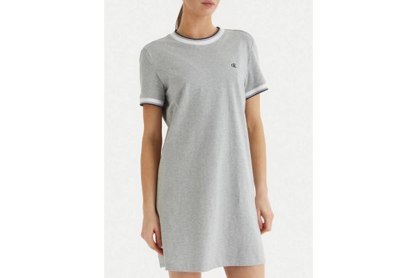 Γυναικείο Κοντομάνικο Φόρεμα Γκρι Calvin Klein LV047F248G-P79
