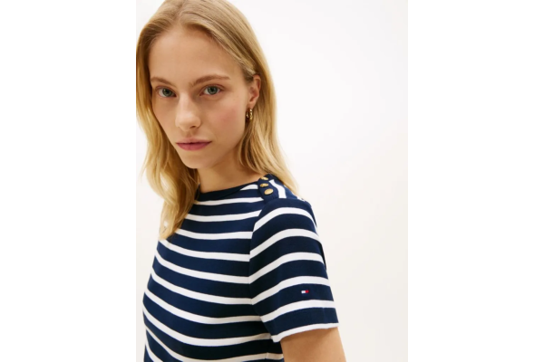Γυναικείο Slim T-shirt Navy Μπλε Tommy Hilfiger WW0WW49250-0X3