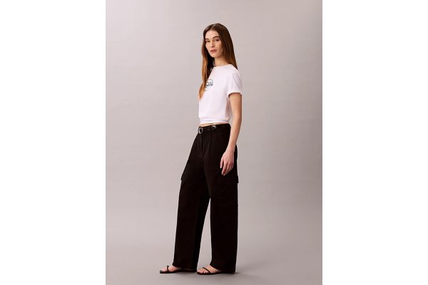 Γυναικείο Cargo Παντελόνι Μαύρο Calvin Klein LV047F623G-UB1