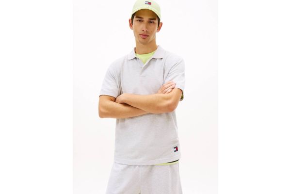 Ανδρικό Waffle Polo Γκρι Tommy Jeans DM0DM22703-P08