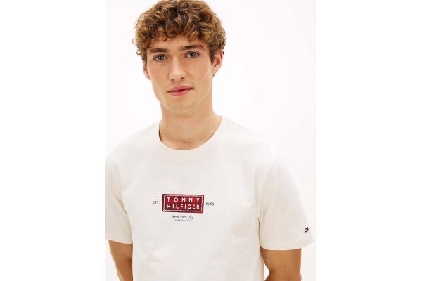 Ανδρικό Heritage T-shirt Εκρού Tommy Hilfiger MW0MW42392-Z00