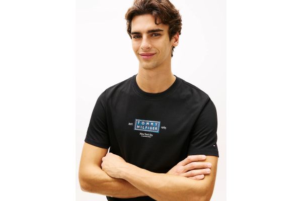 Ανδρικό Heritage T-shirt Μαύρο Tommy Hilfiger MW0MW42392-BDS