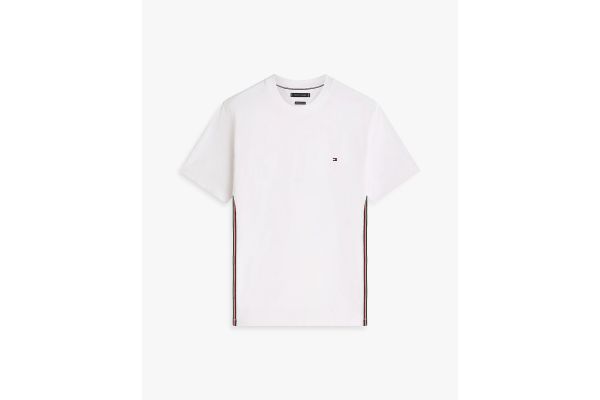 Ανδρικό Global Stripe T-shirt Λευκό Tommy Hilfiger MW0MW42393-YBR