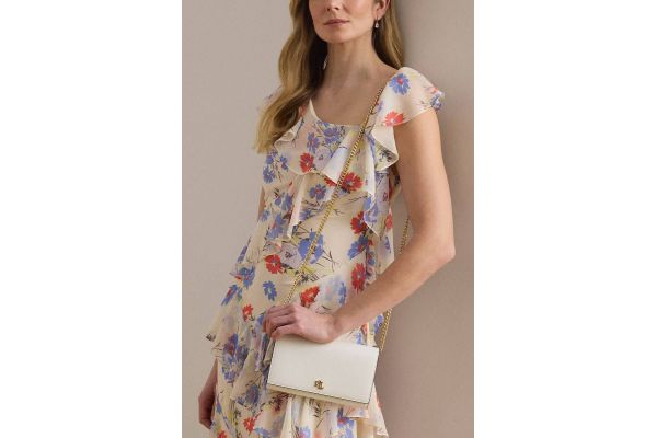 Γυναικεία Δερμάτινη Adair II Τσάντα Χιαστί Λευκή Ralph Lauren 432P13473001-WHITE