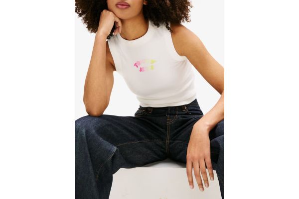 Γυναικείο Slim Tank Top Λευκό Tommy Jeans DW0DW22280-YBL