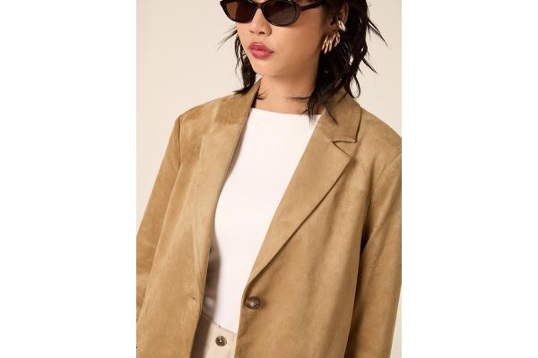Γυναικείο Σακάκι Suede Μπεζ Alcott GI0263DO-BEIGE