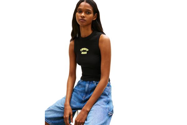 Γυναικείο Slim Tank Top Μαύρο Tommy Jeans DW0DW22280-BDS