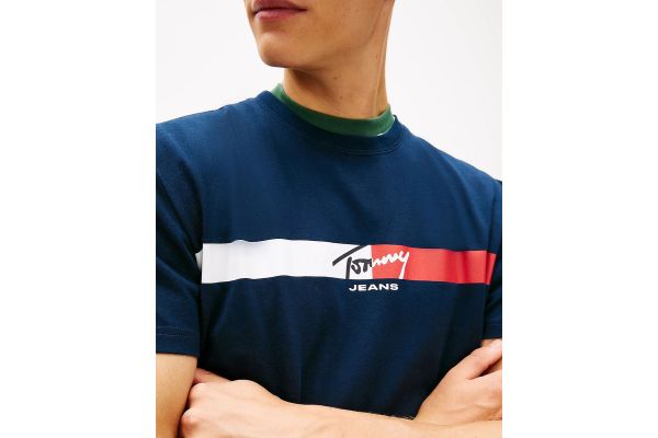 Ανδρικό T-shirt Navy Μπλε Tommy Jeans DM0DM22539-C1G