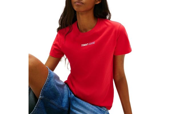 Γυναικείο T-shirt Κόκκινο Tommy Jeans DW0DW22277-XK3