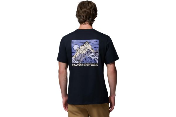 Ανδρικό CSC Outdoor Back Graphic T-shirt Μαύρο Columbia 2155021-013