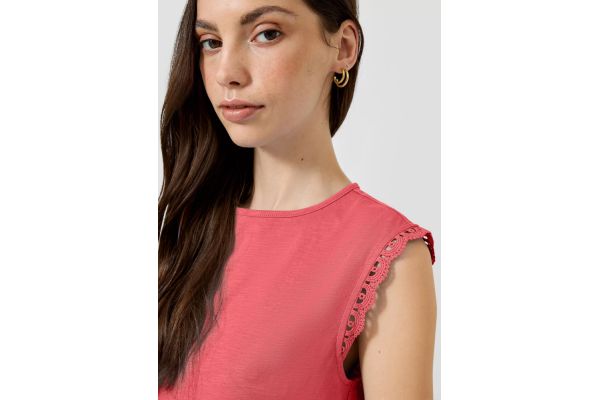 Γυναικείο Αμάνικο T-shirt Κοραλί S.Oliver 2180372-3101