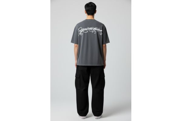 Heavyweight 260gsm Oversized Washed Grey Gzeus T-shirt GZ100CA