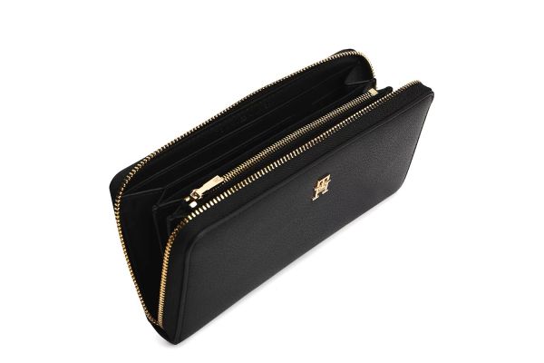 Γυναικείο Πορτοφόλι Μαύρο Tommy Hilfiger AW0AW18483-BDS