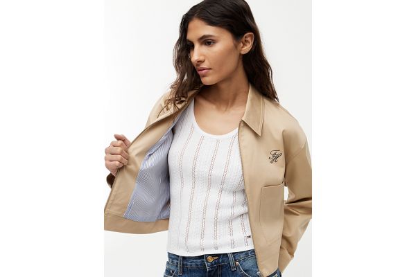 Γυναικείο Μπουφάν Μπεζ Tommy Hilfiger WW0WW50144-AB9