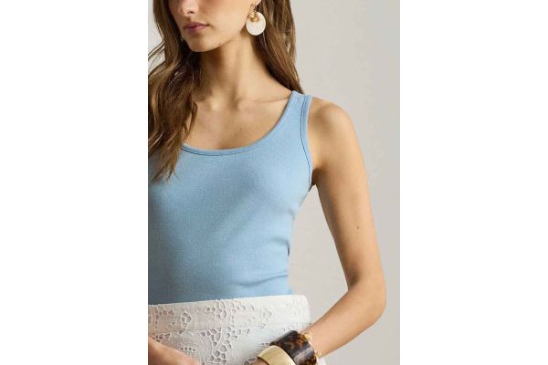 Γυναικείο Kelly Αμάνικο Τοπ Γαλάζιο Ralph Lauren 200704777124-Blue