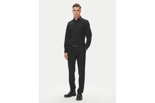 Ανδρικό Πουκάμισο Μαύρο Calvin Klein LV019EU001-XNT