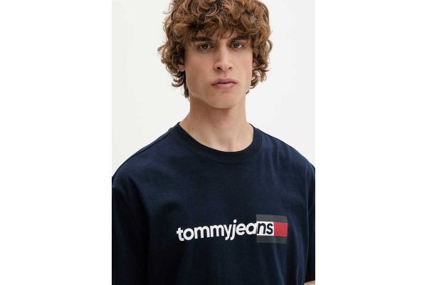 Ανδρικό T-shirt Navy Μπλε Tommy Jeans DM0DM23406-C1G
