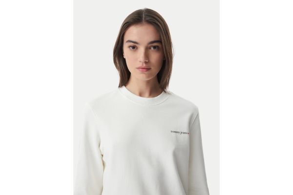 Γυναικείο Φούτερ Λευκό Tommy Jeans DW0DW22829-YBL