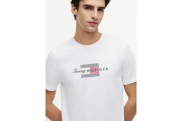 Ανδρικό T-shirt Λευκό Tommy Hilfiger MW0MW43226-YBR