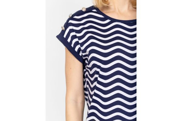 Γυναικείο Milena T-shirt Μπλε Heavy Tools T17079-WAVY