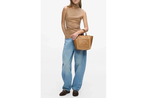 Γυναικεία Δερμάτινη K/Daily Tote Τσάντα Ταμπά Karl Lagerfeld B3W30094-1XV Caramel