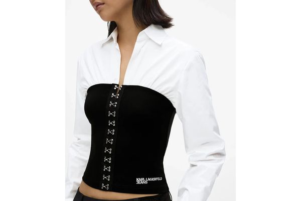 Γυναικείο Πουκάμισο Karl Lagerfeld Jeans B3W11002-101 White/Black