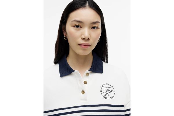 Γυναικείο Φούτερ Πόλο Εκρού Tommy Hilfiger WW0WW50036-0FG