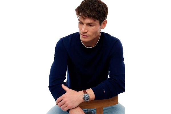 Ανδρικό Πουλόβερ Μπλε Tommy Hilfiger MW0MW43506-DCC